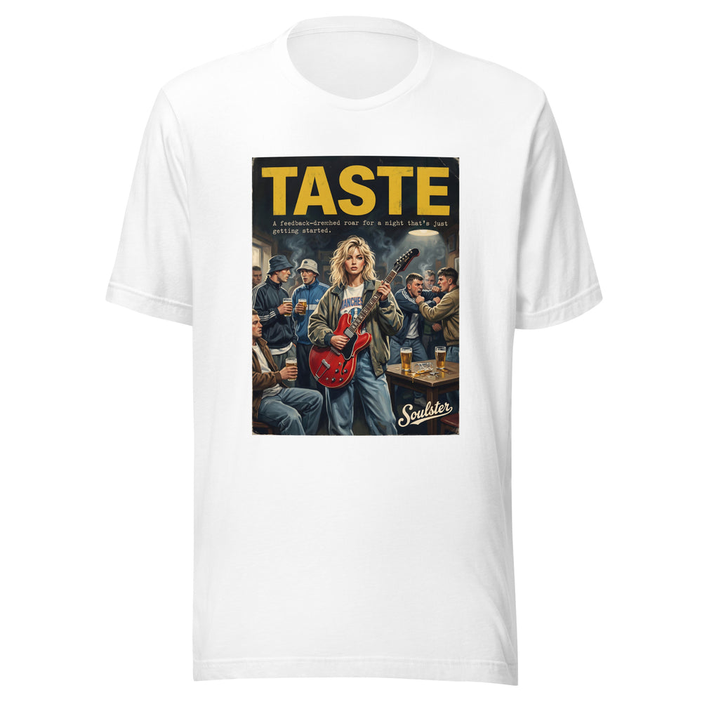 Soulster premium studio edition graphic t-shirt inspired by the timeless music legacy of Taste T-Shirt - Northern Life Edition.