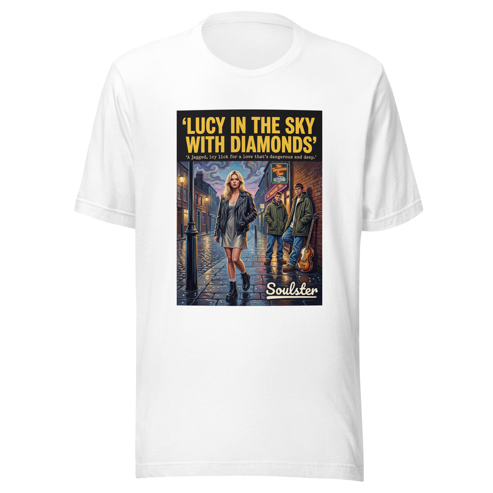 Soulster premium studio edition graphic t-shirt inspired by the timeless music legacy of Lucy In The Sky With Diamonds T-Shirt - Northern Life Edition.