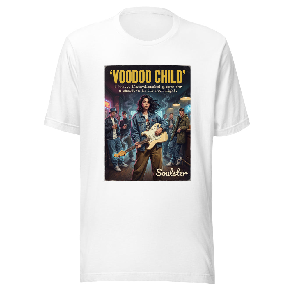 Soulster premium studio edition graphic t-shirt inspired by the timeless music legacy of Voodoo Child T-Shirt - Northern Life Edition.