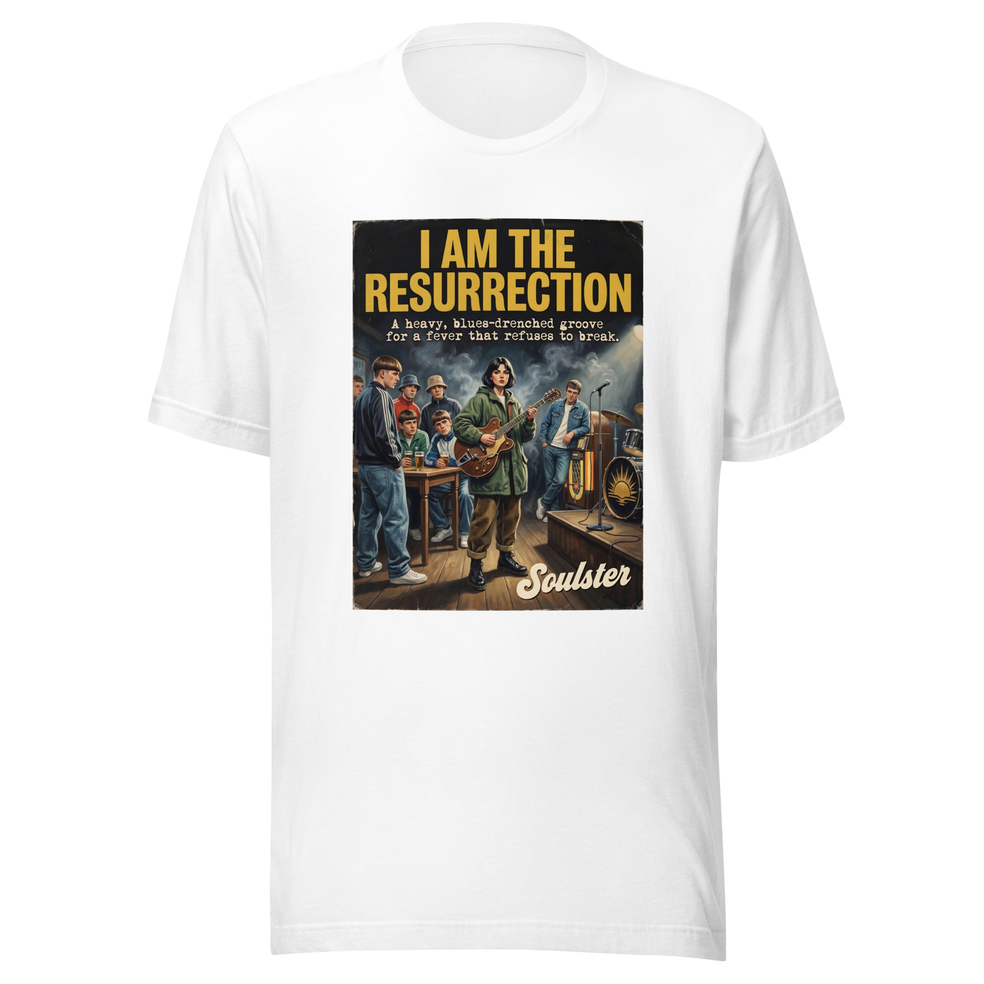 Soulster premium studio edition graphic t-shirt inspired by the timeless music legacy of I Am The Resurrection T-Shirt - Northern Life Edition.