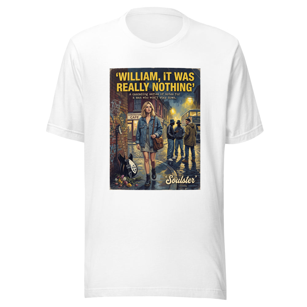 Soulster premium studio edition graphic t-shirt inspired by the timeless music legacy of William It Was Really Nothing T-Shirt - Northern Life Edition.