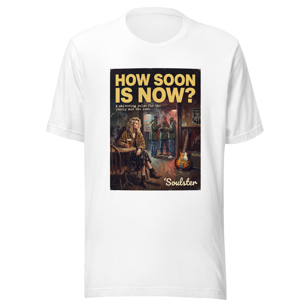Soulster premium studio edition graphic t-shirt inspired by the timeless music legacy of How Soon Is Now T-Shirt - Northern Life Edition.